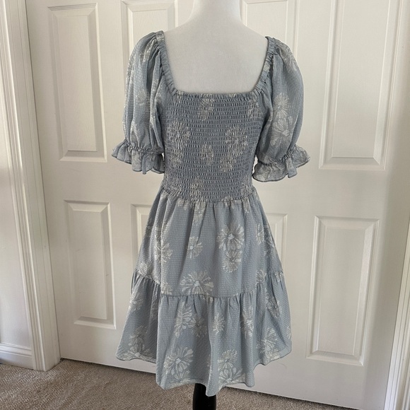 Madewell Silk Lucie Smocked Mini Dress in Moody Blooms - size M - Picture 10 of 12